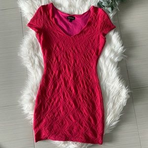 Bebe Hot Pink Bodycon Mini Dress